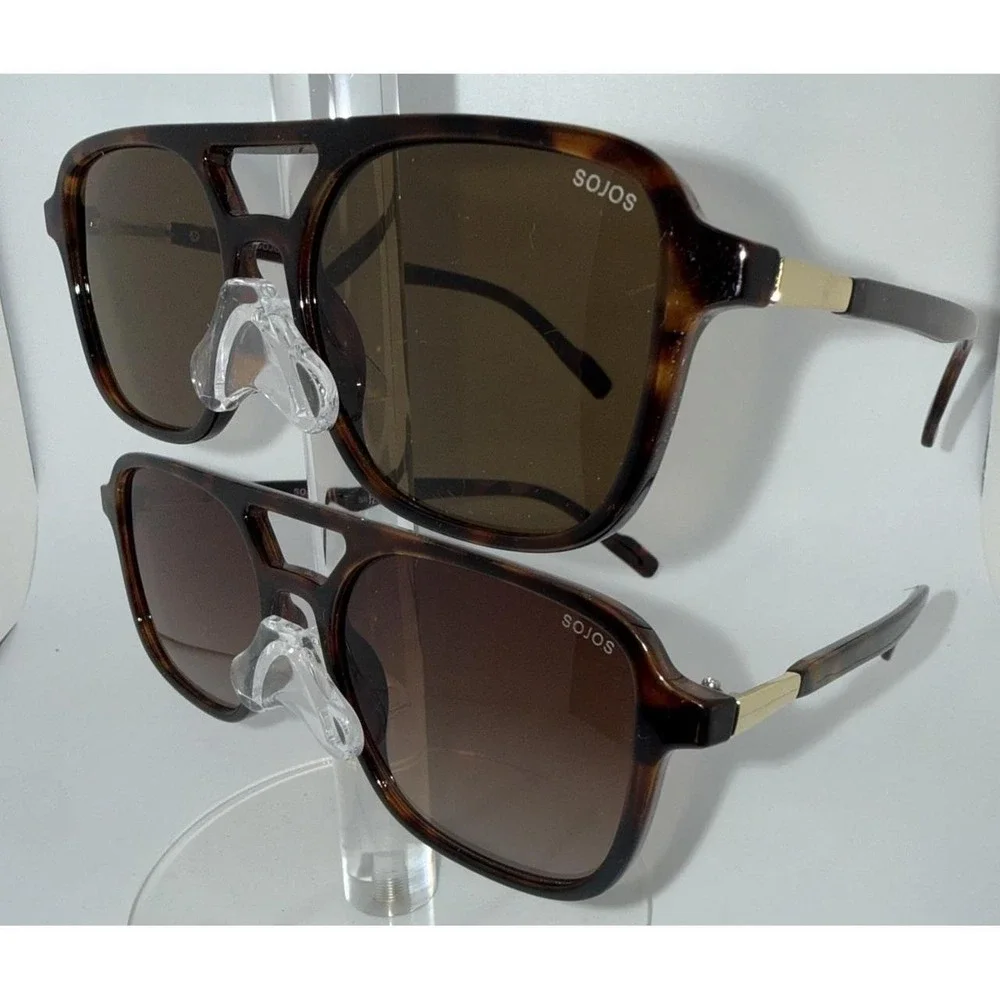 2-Pair SOJOS Retro Classic Aviator Polarized Sunglasses Unisex Tortoise Shades